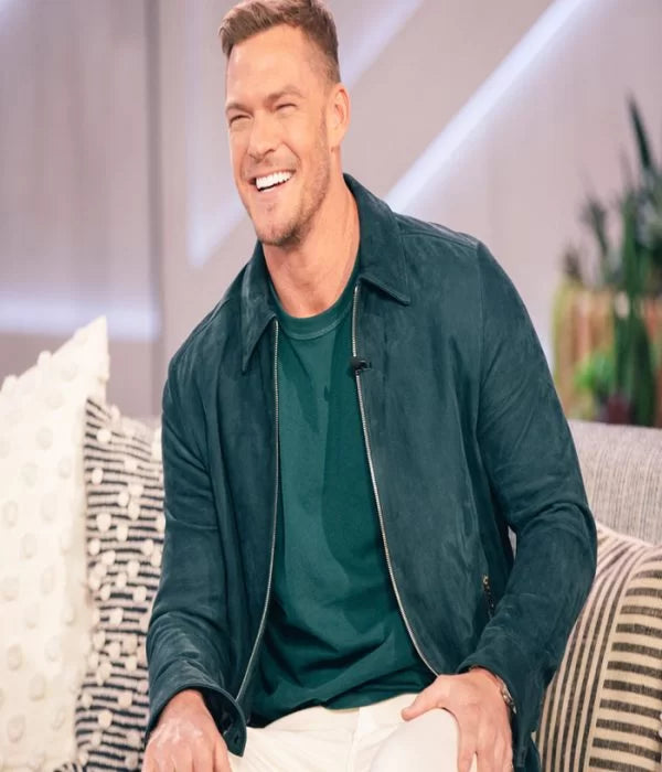 Alan Ritchson Green Leather Suede Jacket Max Jackets