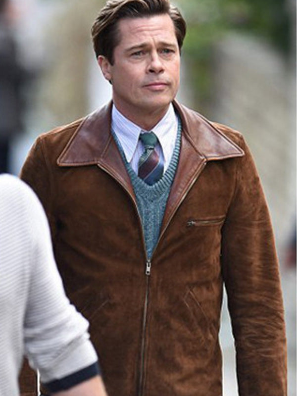 Allied Brad Pitt Brown Jacket Max Jackets