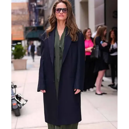NYC 2026 Amanda Peet Blue Coat