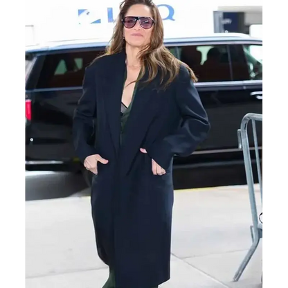 NYC 2026 Amanda Peet Blue Coat