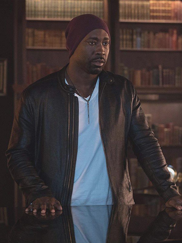 Amenadiel TV Series Lucifer D.B. Woodside Black Leather Jacket Max Jackets