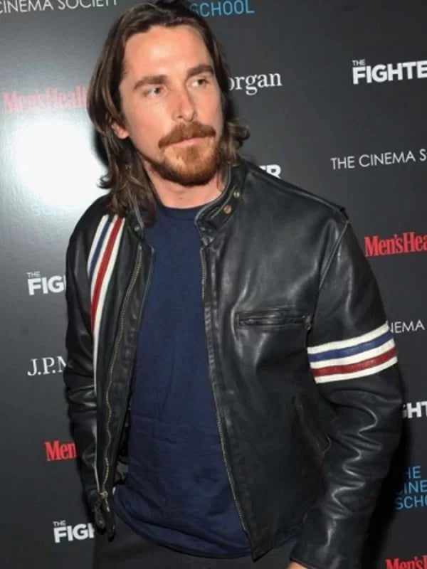 American Psycho Christian Bale Leather Jacket Max Jackets