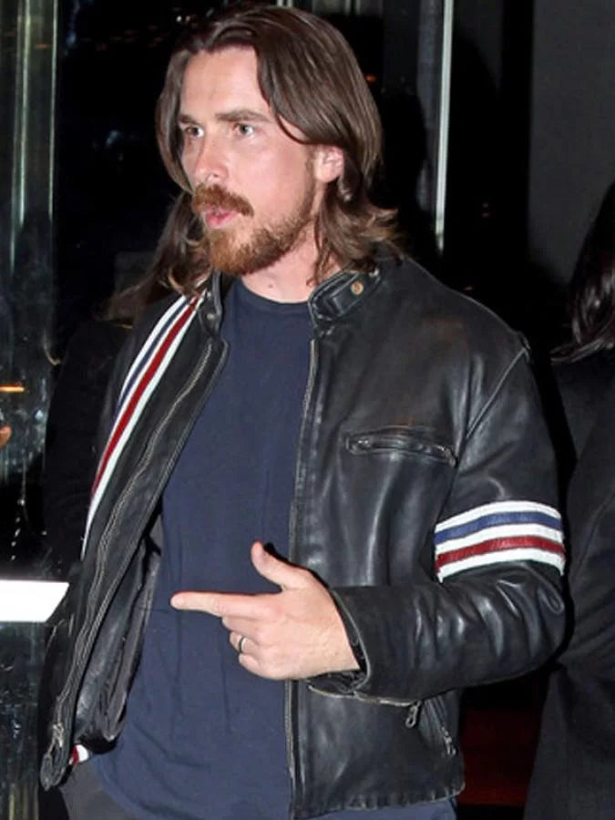 American Psycho Christian Bale Leather Jacket Max Jackets