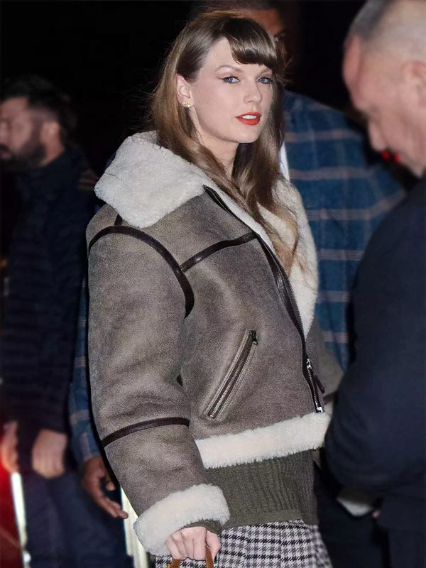 Taylor Swift NYC Shearling Brown Jacket Max Jackets