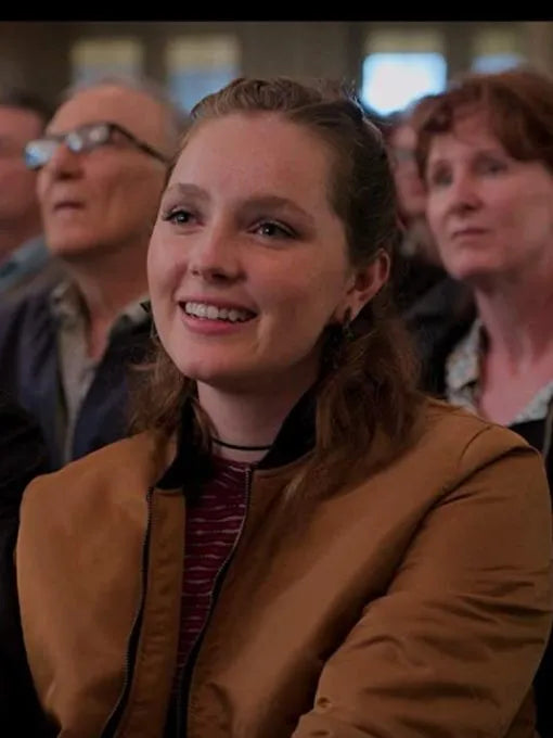 Amy Forsyth Coda Brown Bomber Jacket Max Jackets