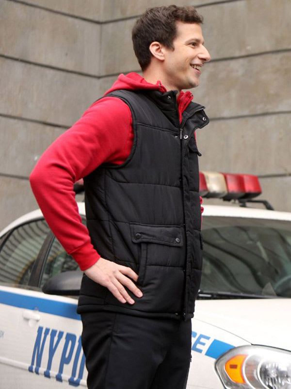 Andy Samberg Brooklyn Nine-Nine Puffer Vest Max Jackets