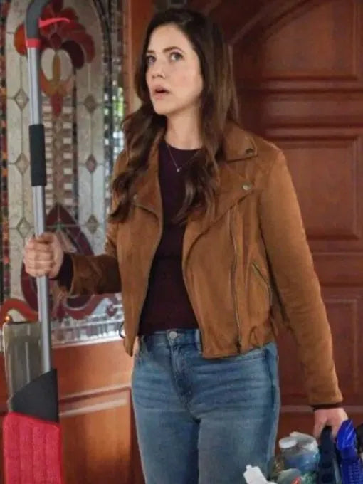 3 Bed 2 Bath 1 Ghost Julie Gonzalo Brown Leather Jacket Max Jackets