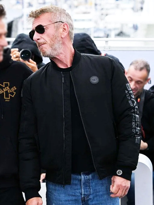 Sean Penn Asphalt City 2024 Black Bomber Jacket Max Jackets