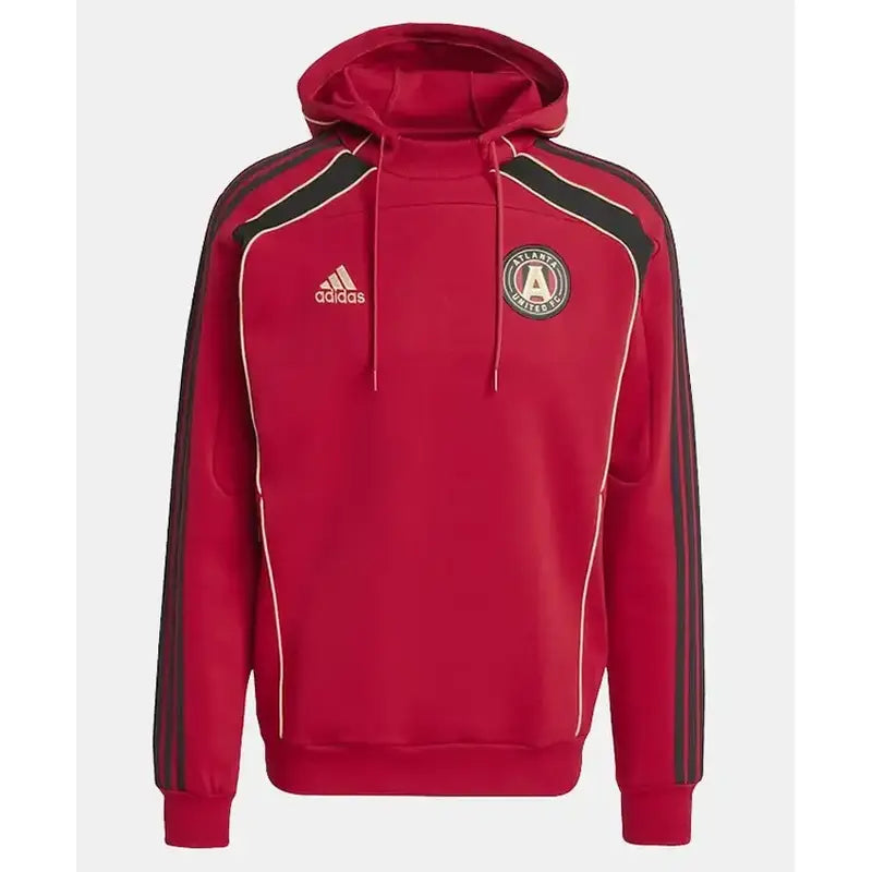 Atlanta United FC Adidas Travel Red Pullover Hoodie
