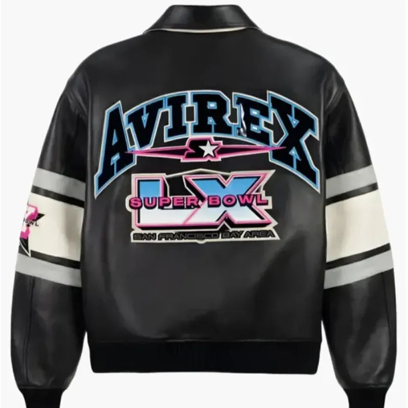 Avirex x Starter Super Bowl LX Leather Jacket