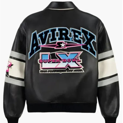 Avirex x Starter Super Bowl LX Leather Jacket