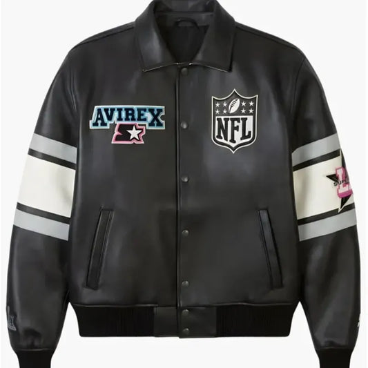 Avirex x Starter Super Bowl LX Leather Jacket