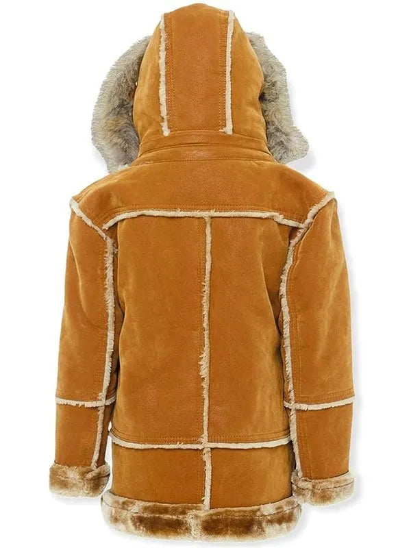 B3 Pilot Bomber Faux Shearling Hooded Jacket Max Jackets