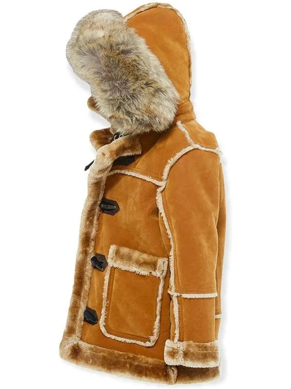 B3 Pilot Bomber Faux Shearling Hooded Jacket Max Jackets