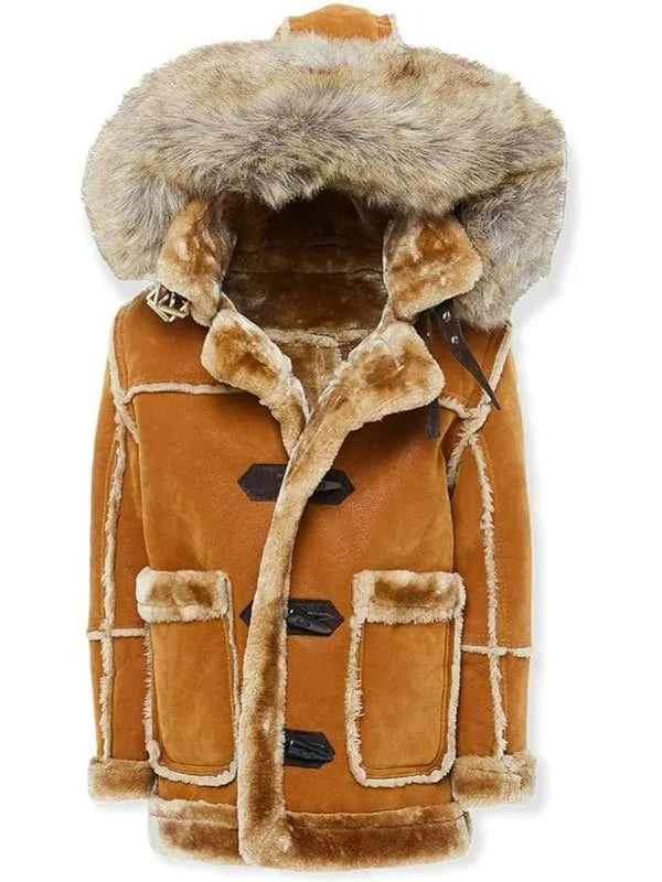 B3 Pilot Bomber Faux Shearling Hooded Jacket Max Jackets