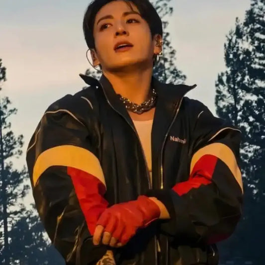 BTS World Tour Jungkook Nahmias Leather Jacket