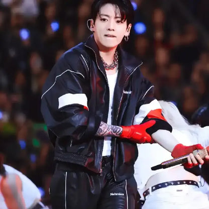 BTS World Tour Jungkook Nahmias Leather Jacket