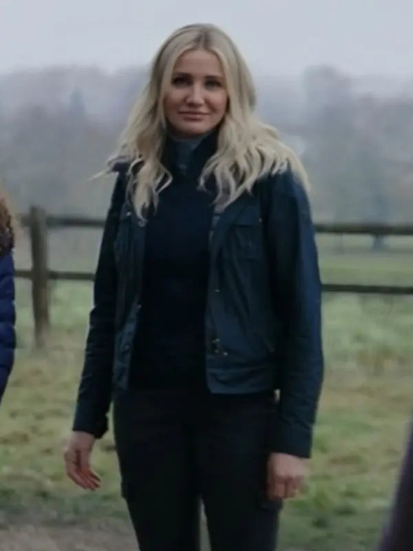 Cameron Diaz in a Black Jacket - Back In Action 2025 - Max Jackets