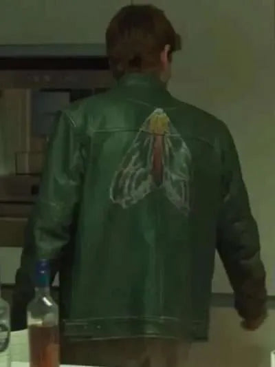 Alberto Olmo Bad Influence 2025 Green Leather Jacket Max Jackets