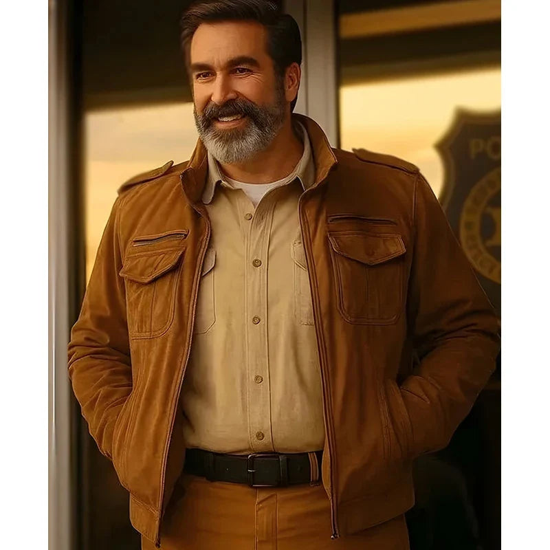 Bad Man Rob Riggle Brown Jacket