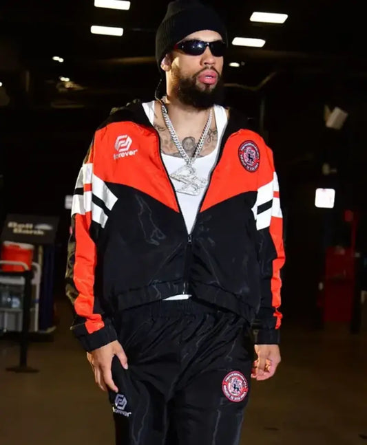 Basketball Player Dillon Brooks Black and Orange Track Jacket