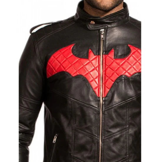 Batman Red and Black Leather Jacket Max Jackets