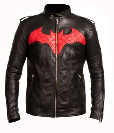 Batman Red and Black Leather Jacket Max Jackets