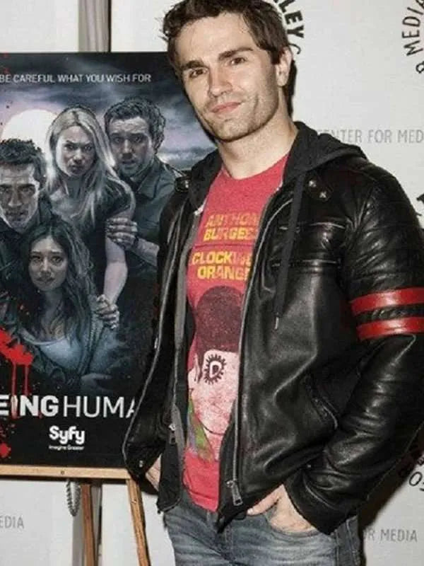 Sam Witwer Black Leather Jacket Max Jackets