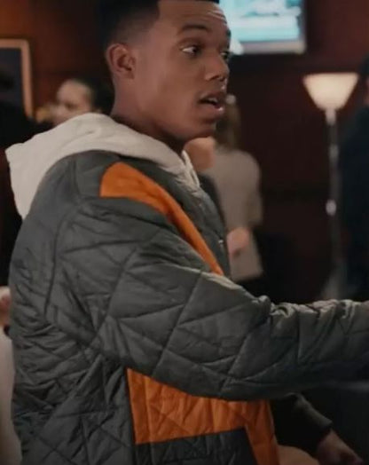 Jabari Banks Bel-air Quilted Bomber Jacket