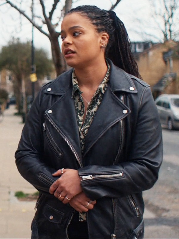 Big Mood S01 Eddie Black Leather Jacket Max Jackets