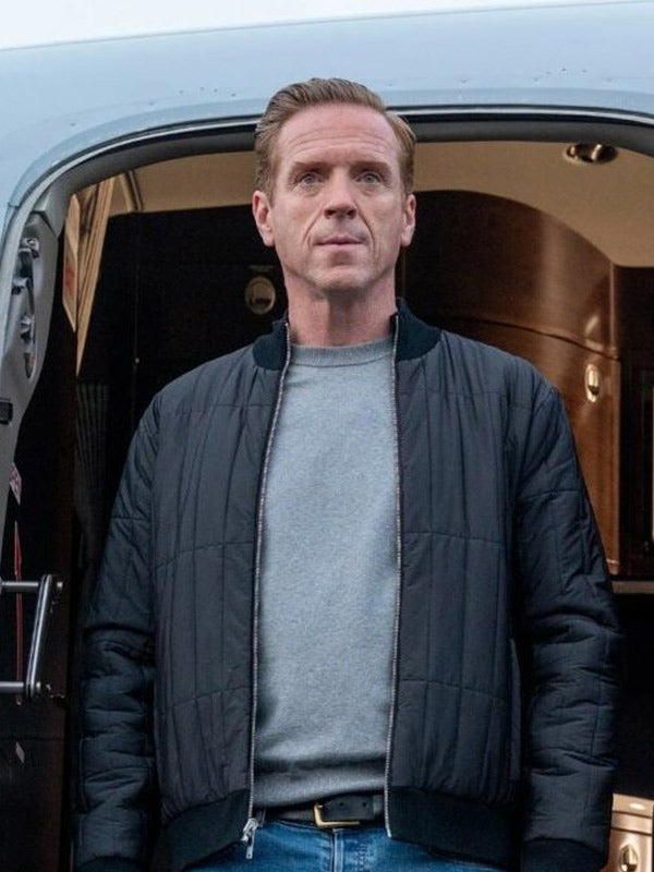 Billions S07 Damian Lewis Black Quilted Jacket Max Jackets