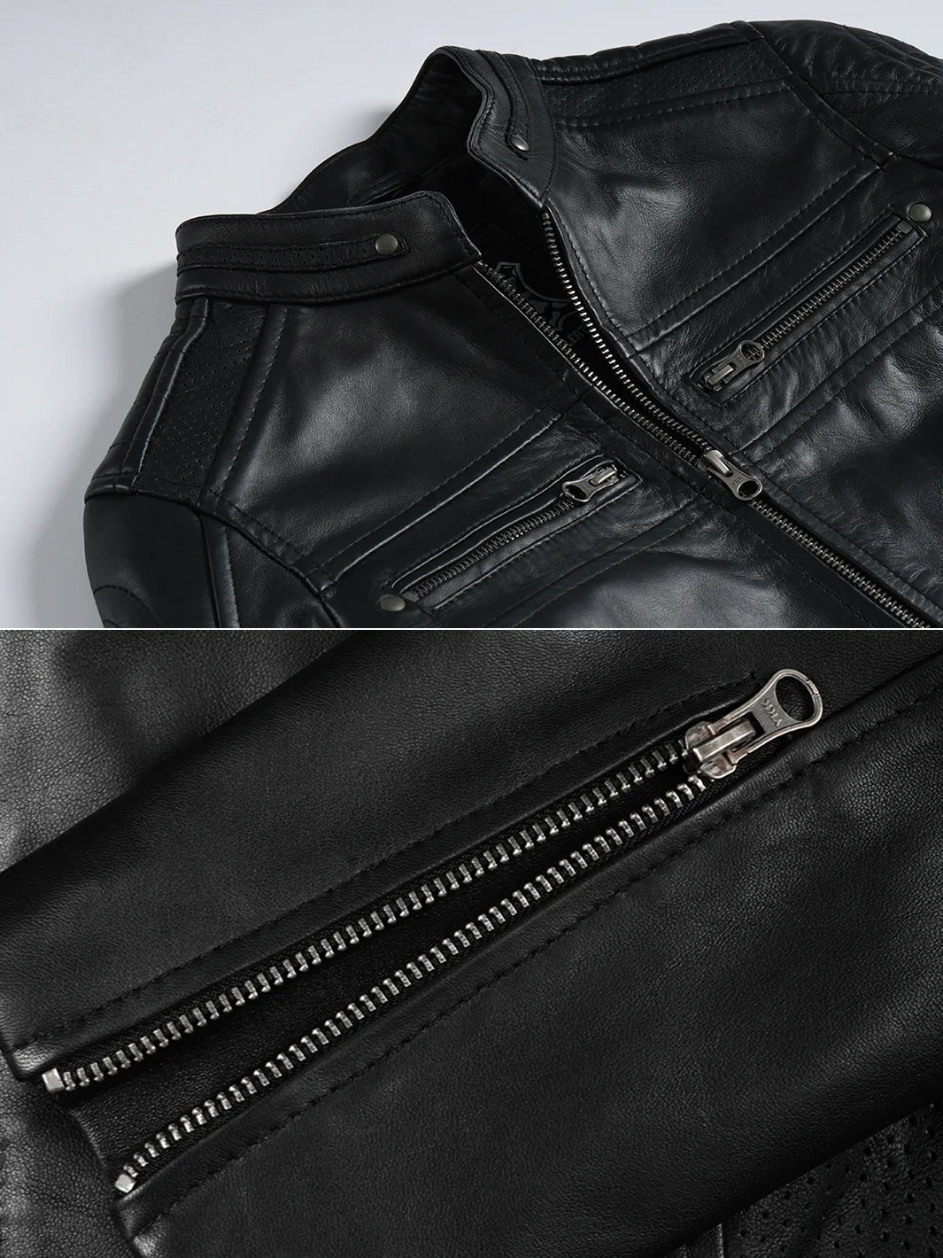 Austin Women's Black Cafe Racer Style Leather Jacket