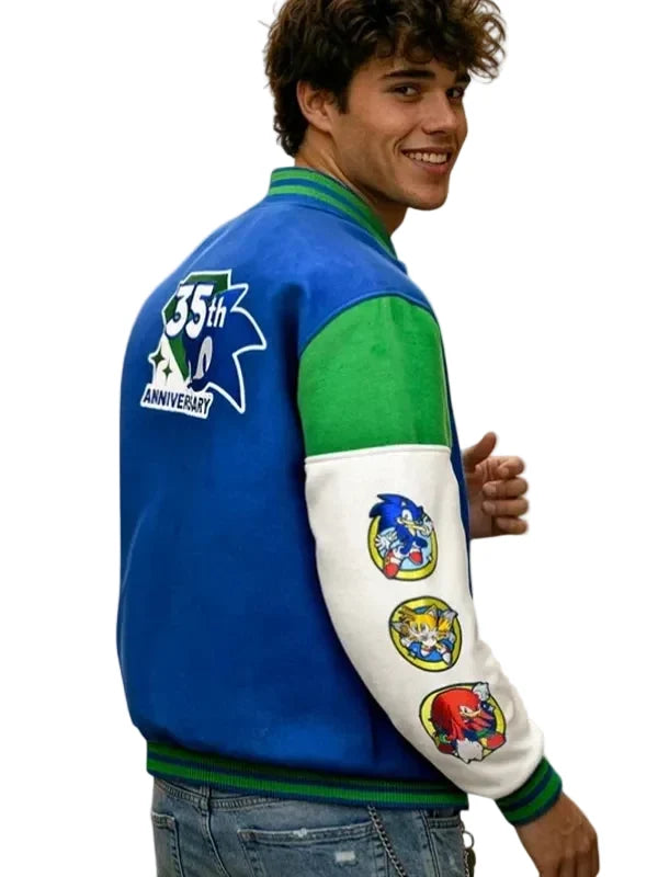 Sonic  Hedgehog Varsity Jacket