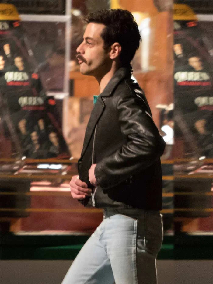 Bohemian Rhapsody Rami Malek Black Leather Jacket Max Jackets