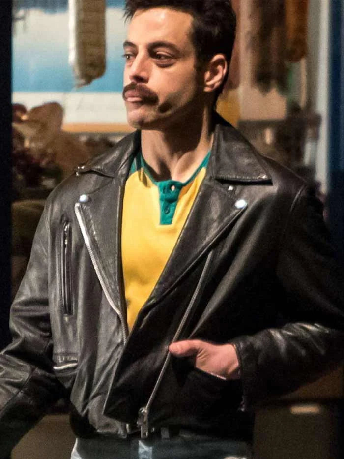 Bohemian Rhapsody Rami Malek Black Leather Jacket Max Jackets