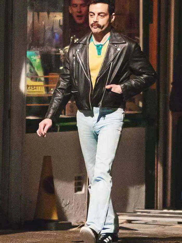 Bohemian Rhapsody Rami Malek Black Leather Jacket Max Jackets