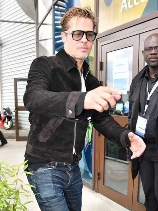 Brad Pitt F1 2025 Black Suede Leather Jacket Max Jackets