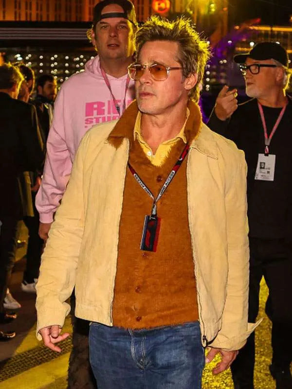 Brad Pitt F1 Movie Premiere Yellow Cotton Jacket Max Jackets