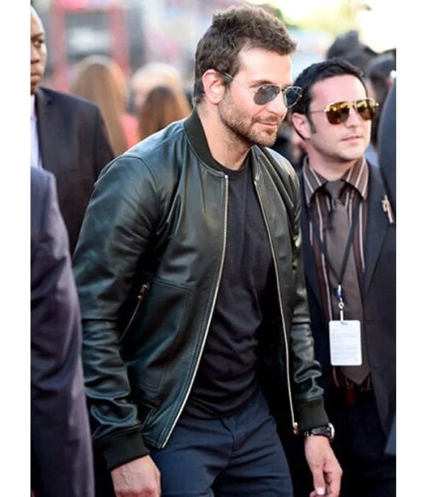 Bradley Cooper Green Bomber Leather Jacket Max Jackets