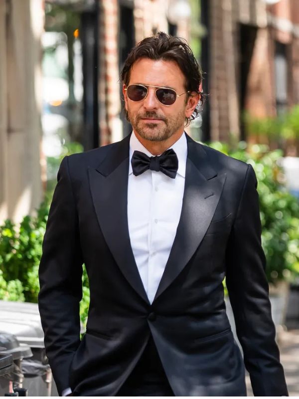 Bradley Cooper Black Peak Lapel Tuxedo Suit