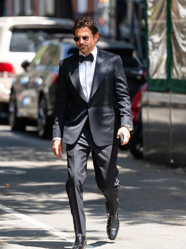 Bradley Cooper Black Peak Lapel Tuxedo Suit