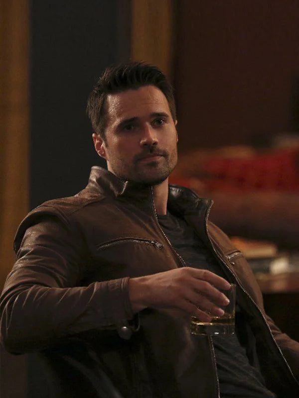 Agents Of Shield Brett Dalton Brown Leather Jacket Max Jackets
