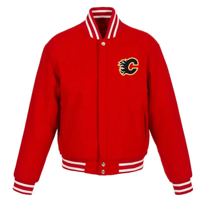 Calgary Flames Domestic Red Wool Jacket