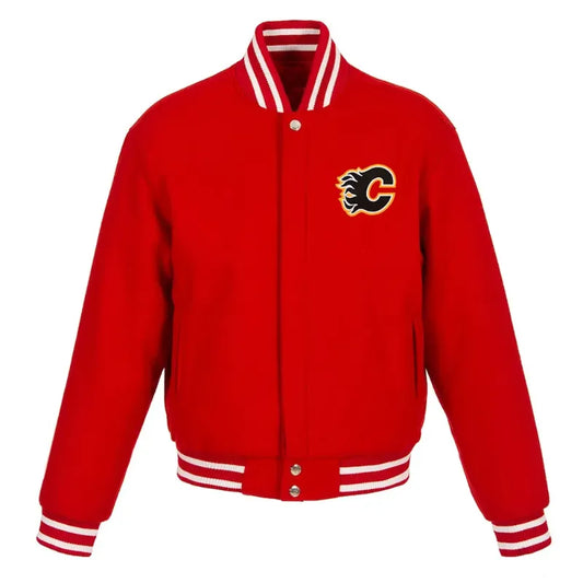 Calgary Flames Domestic Red Wool Jacket