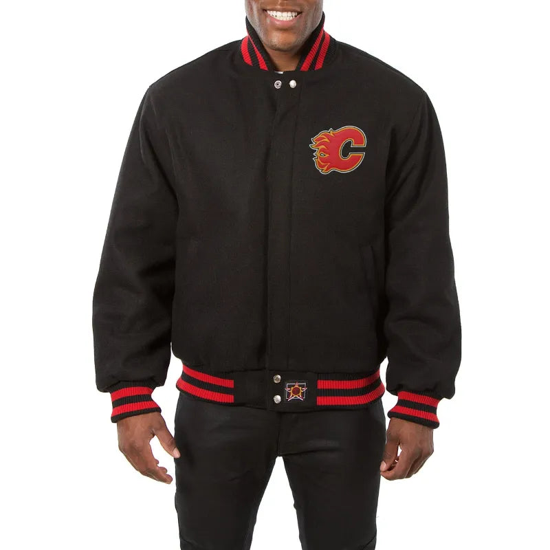 Calgary Flames Wool Varsity Jacket