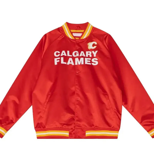 Calgary Flames Red Lightweight Varsity Jacket