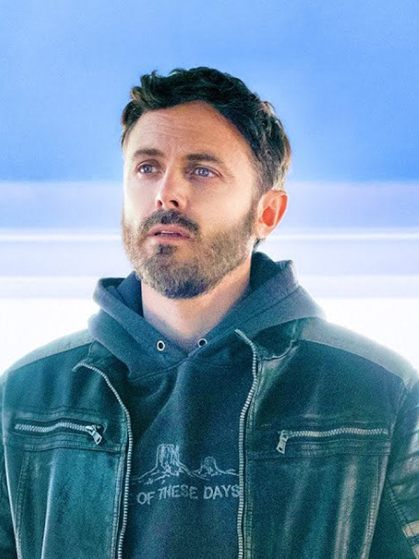 Casey Affleck The Instigators 2024 Black Leather Jacket Max Jackets