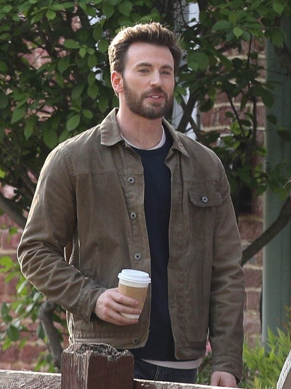 Chris Evan Ghosted Brown Cotton Jacket Max Jackets