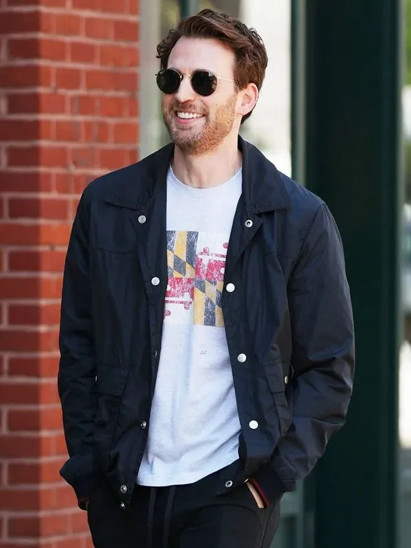 Chris Evans Materialists 2024 Blue Jacket Max Jackets