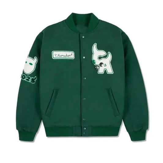 Chromakopia Tour 2025 Green Varsity Jacket